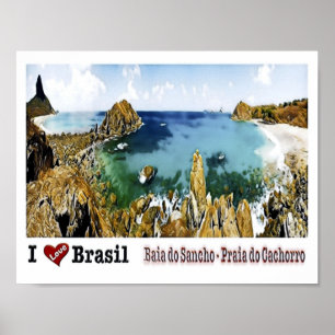 Baia do Sancho - I Liebe - Brasilien - Poster