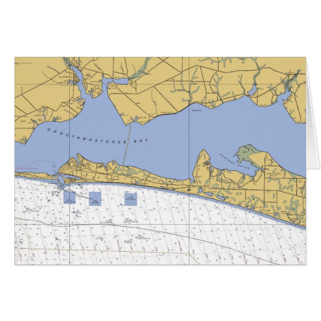 Baie de Choctawhatchee, diagramme nautique de FL (Devant horizontal)