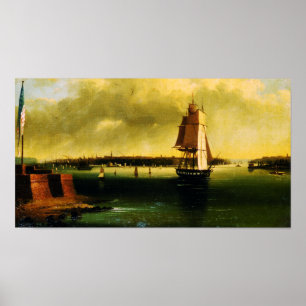 Baie et port (1850) - Affiche d'Edmund C. Coates