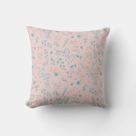 baie fleurie rose orange turquoise Lève oreiller