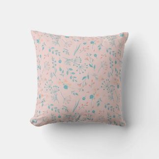 baie fleurie rose orange turquoise Lève oreiller