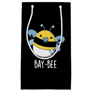 Baie Funny Baby Bee Pun Dark BG Kleine Geschenktüte