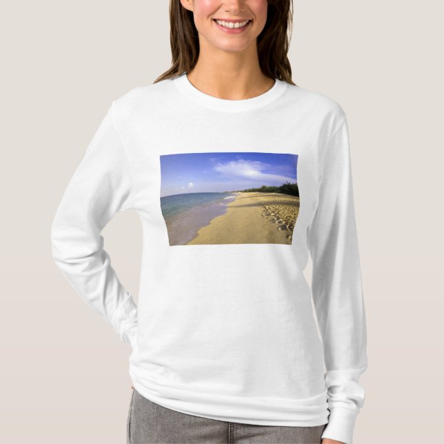 Baie Longue Long Bay Beach, St. Martin, T-Shirt (Vorderseite)