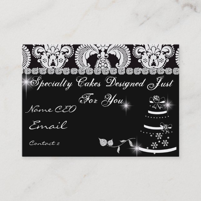 BAIE PROFESSIONNELLE Carte de visite Damask Design (Devant)