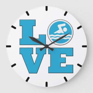 Baignade Amour Mur Horloge