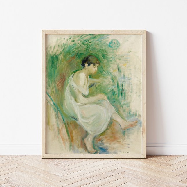Baigneuse en Chemise | Berthe Morisot Poster (Von Creator hochgeladen)