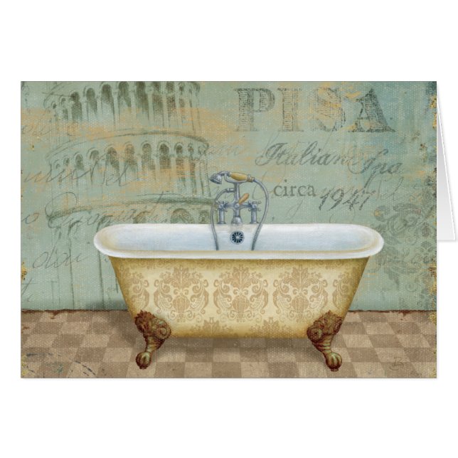 Baignoire française et la tour penchée de Pise (Devant horizontal)