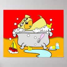 Baignoire Poster Chiot 18