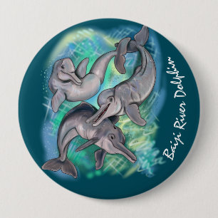 Baiji River Dolphin hat Echos verloren Button