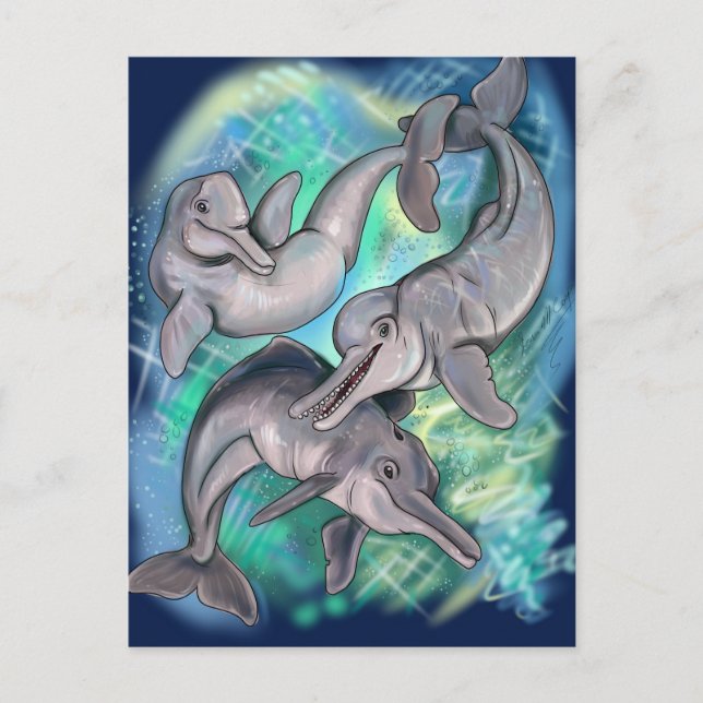 Baiji River Dolphin hat Echos verloren Postkarte (Vorderseite)