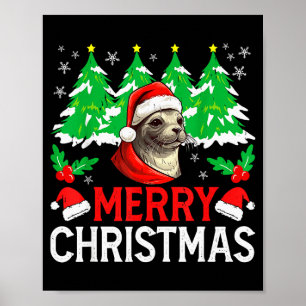 Baikalrobben-Weihnachts-Pyjama-Kostüm für Xmas Hol Poster