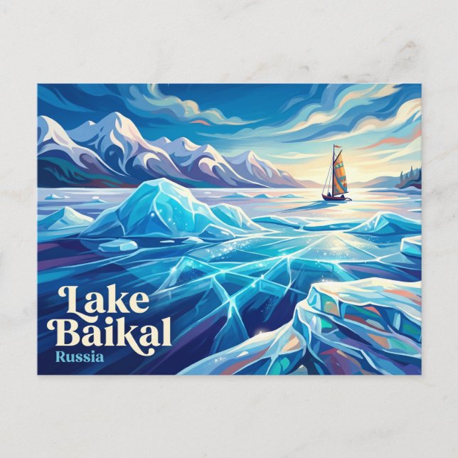 Baikalsee Russland Postkarte (Vorderseite)