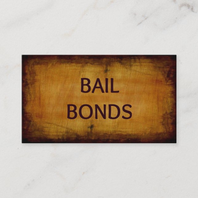 Bail Bonds Antique Carte de visite (Devant)