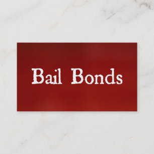 Bail Bonds Carte de visite rouge