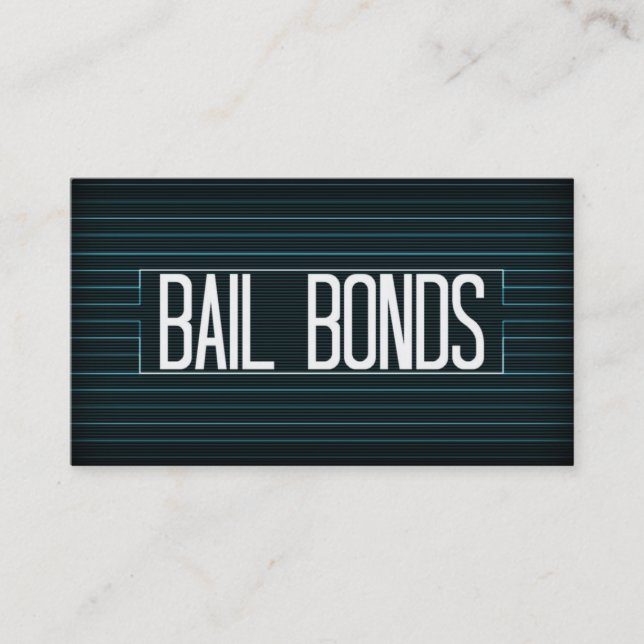 Bail Bonds Élégant Carte de visite de bande (Devant)