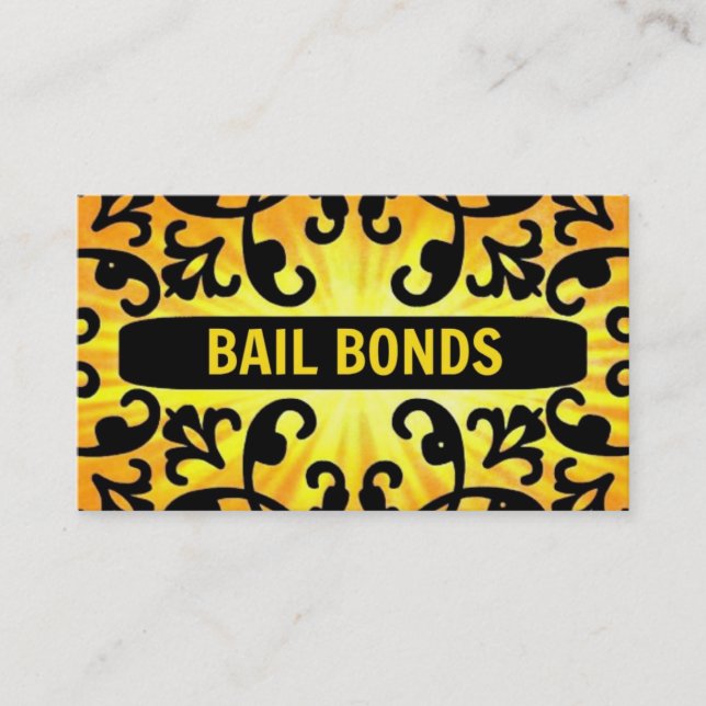 Bail Bonds Sunshine Damask Carte de visite (Devant)