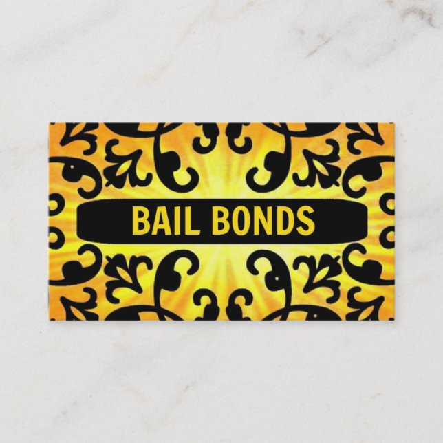 Bail Bonds Sunshine Damask Carte de visite (Devant)