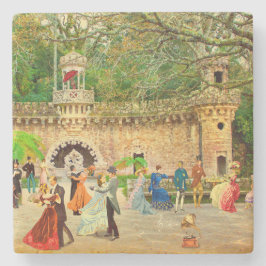 Bailando vals en la Quinta da Regaleira (Portugal Steinuntersetzer