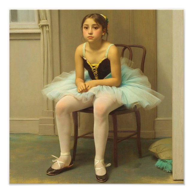 Bailarina descansando después de la clase de baile fotodruck (Vorne)