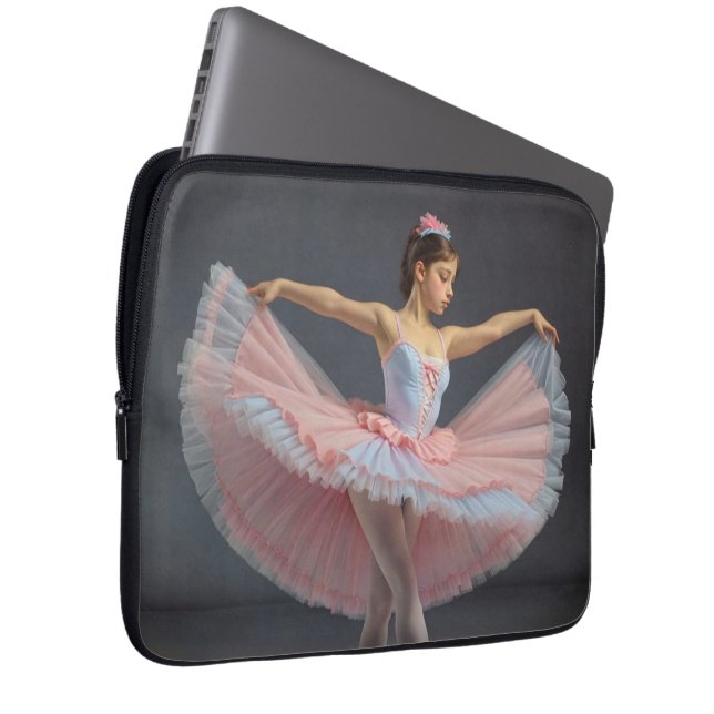 Bailarina desplegando su tutu  laptopschutzhülle (Vorne Rechts)