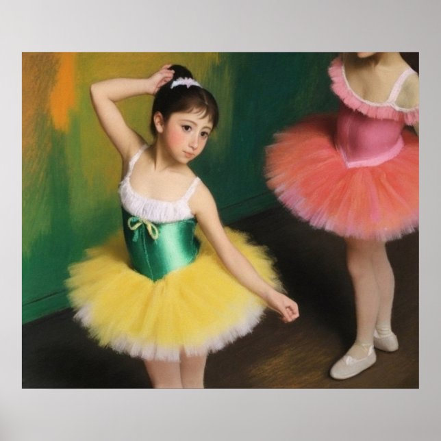Bailarinas con preciosos colores vivos poster (Vorne)