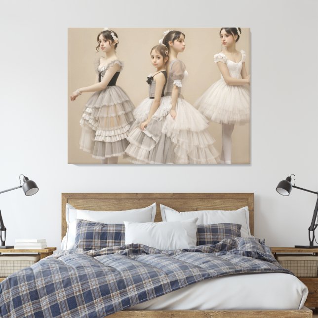 Bailarinas con trajes románticos leinwanddruck (Insitu (Schlafzimmer))
