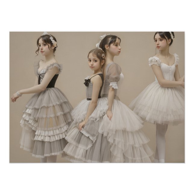 Bailarinas con trajes románticos poster (Vorderseite)