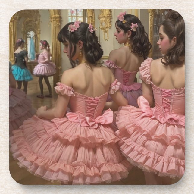 Bailarinas en una gran sala de estilo rocóco getränkeuntersetzer (Vorderseite)