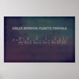 Bailey-Borwein-Plouffe Formule Pi - Poster Math