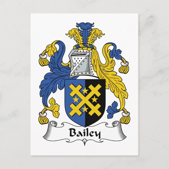 Bailey Familienwappen Postkarte (Vorderseite)