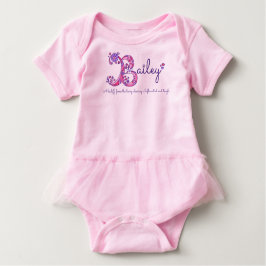 Bailey Girls B Name bedeutet Monogramm-Shirt Baby Strampler