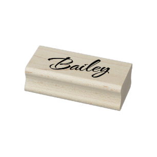 Bailey name cursive dekorative Skript-Schriftart Gummistempel