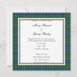 Bailey Scottish Wedding Square Einladung
