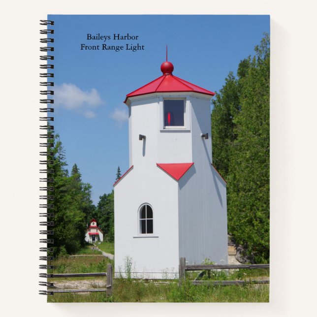 Baileys Harbor Range Lights Notizbuch (Vorderseite)