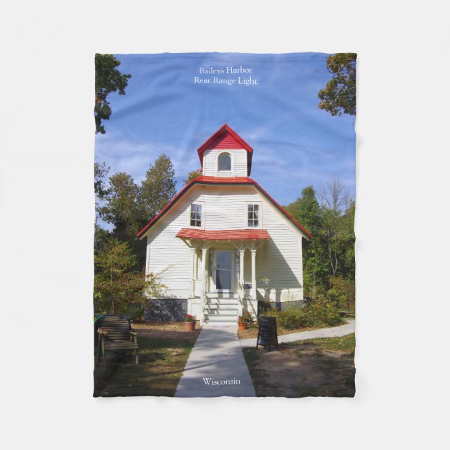 Baileys Harbor Rear Range Light fleece blanket (Vorderseite)