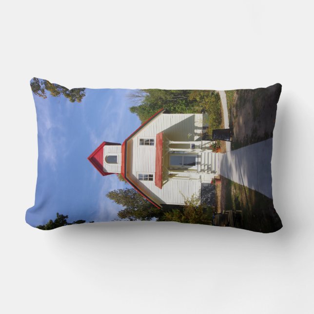 Baileys Harbor Rear Range Light lumbar pillow Lendenkissen (Vorderseite)