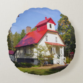 Baileys Harbor Rear Range Light round pillow Rundes Kissen