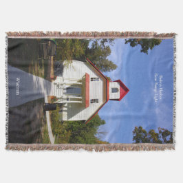Baileys Harbor Rear Range Light throw blanket Decke