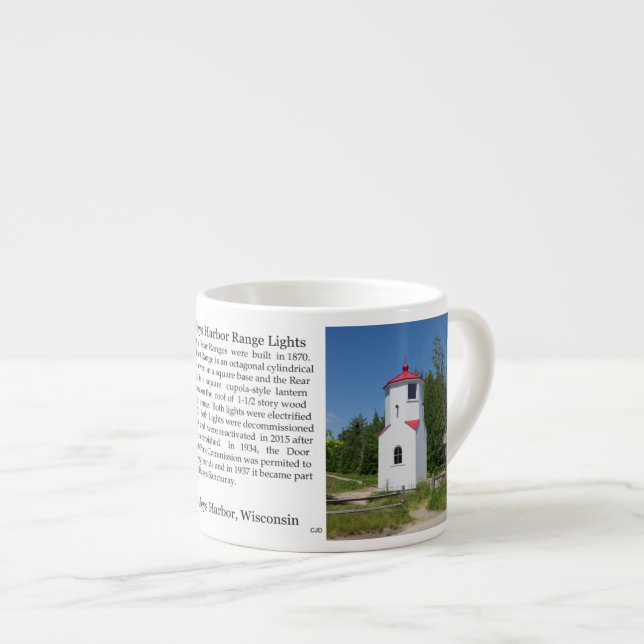 Baileys Harbour Range Lights Espresso Tasse (Vorderseite Rechts)
