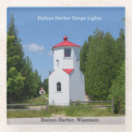 Baileys Harbour Range Lights Glas Untersetzer
