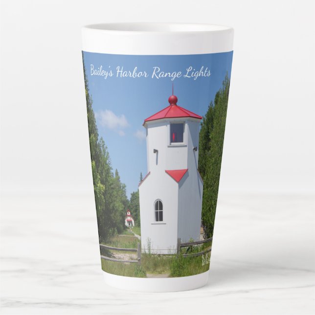 Baileys Harbour Range Lights Milchtasse (Vorderseite)