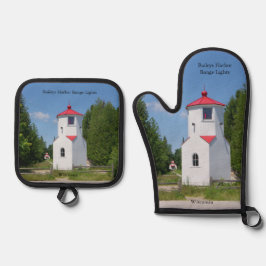 Baileys Harbour Range Lights Ofenhandschuh & Topflappen-Set