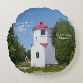 Baileys Harbour Range Lights Rund Kissen