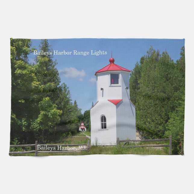 Baileys Harbour Range Lights serviette de cuisine (Horizontal)