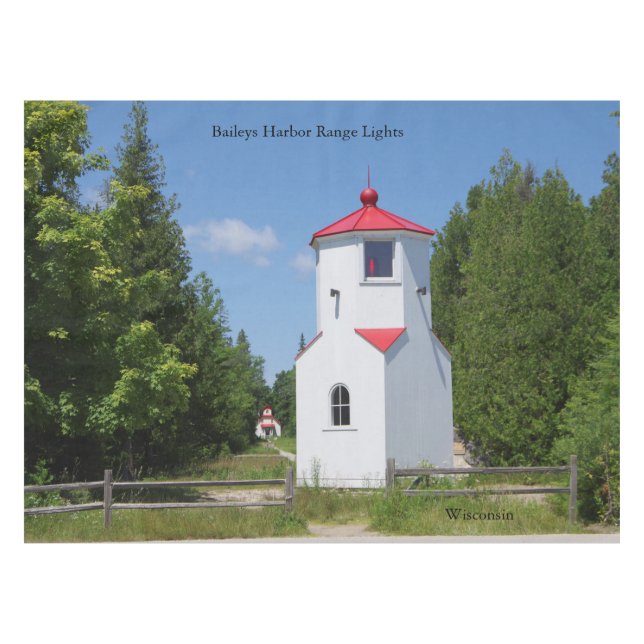 Baileys Harbour Range Lights Tischtuch Tischdecke (Vorderseite (Horizontal))