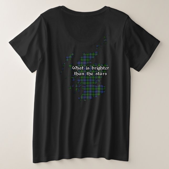 Baillie Clan Abzeichen und Tartan Women's Große Größe T-Shirt (Design Rückseite)