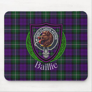 Baillie schottischer Clan Tartan und Wappen Mousepad