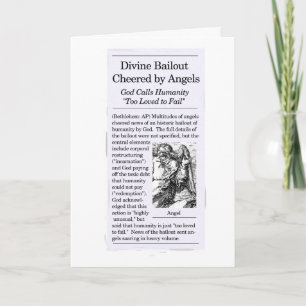 "Bailout Theme" Feiertagskarte