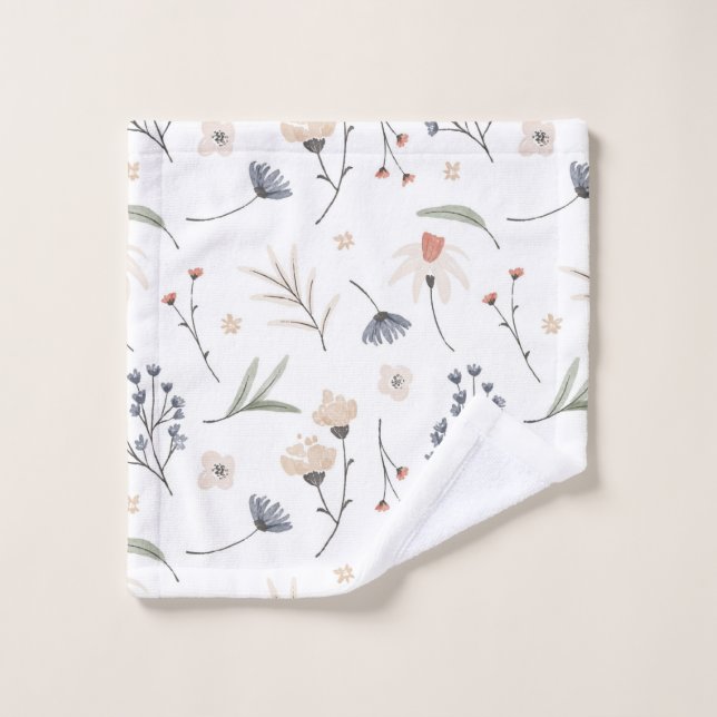 bain à remous à fleurs de printemps (Gant de toilette)
