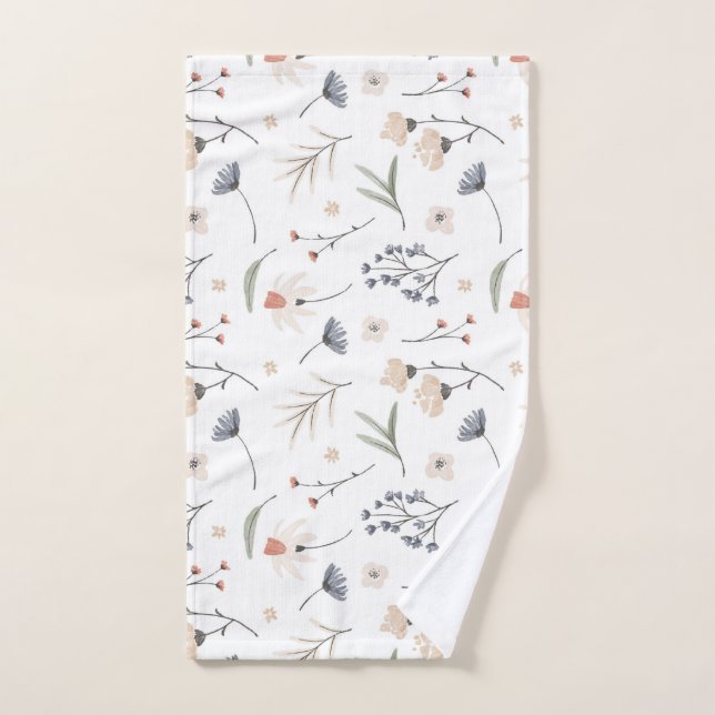 bain à remous à fleurs de printemps (Serviette à main)